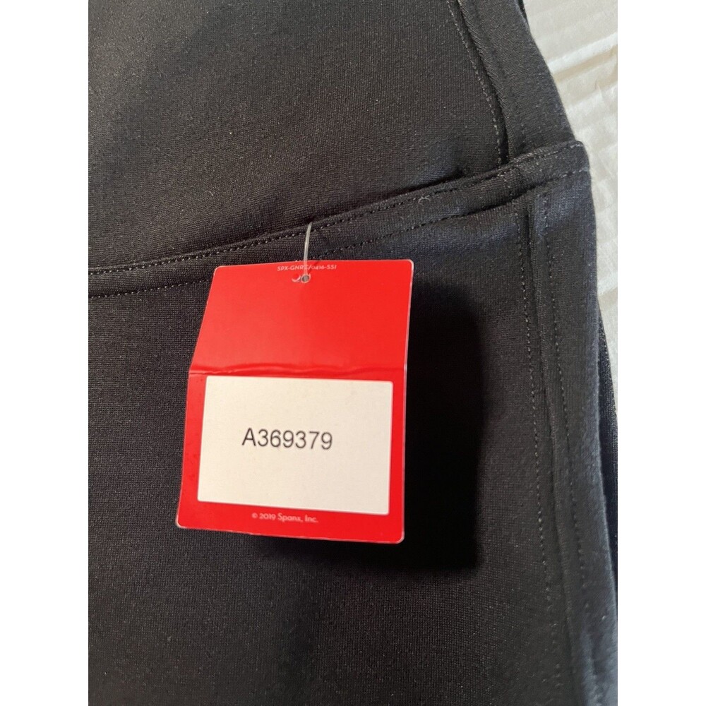 Spanx Black Ponte Hem Slit Leggings 3X Petite NWT‎ A369379 Slimming Power Waist - Picture 6 of 8